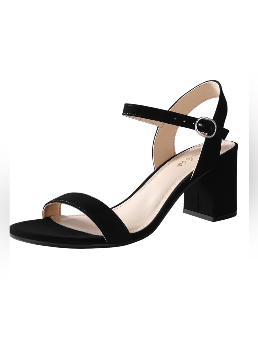 Ankis strappy open toe black 2.5” block heel sandals Size 10